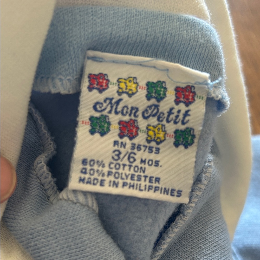 Vintage Baby Boy Solider Jacket Set - Navy & Light Blue - Picture 3 of 3